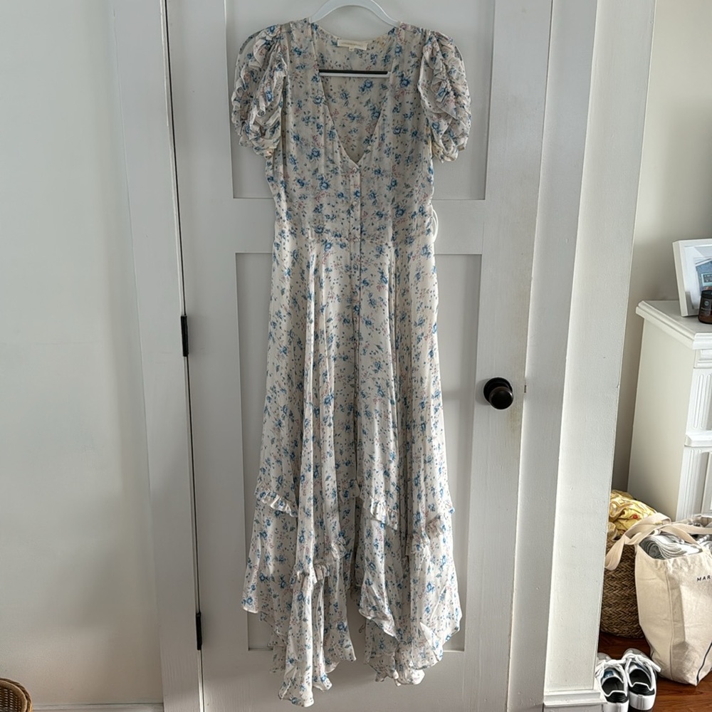 LOVESHACKFANCY floral silk dress size 6